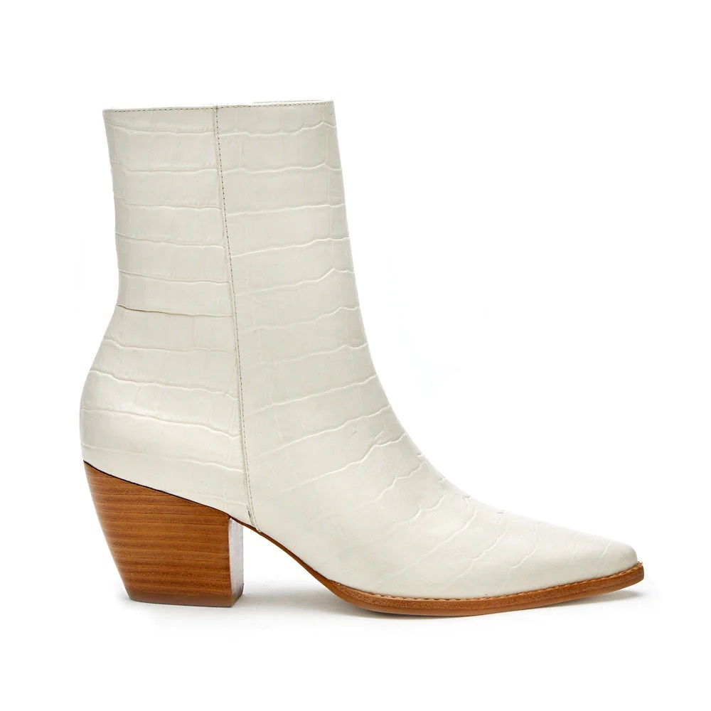 Matisse Footwear Caty Ankle Boot- Color: Bone Croc